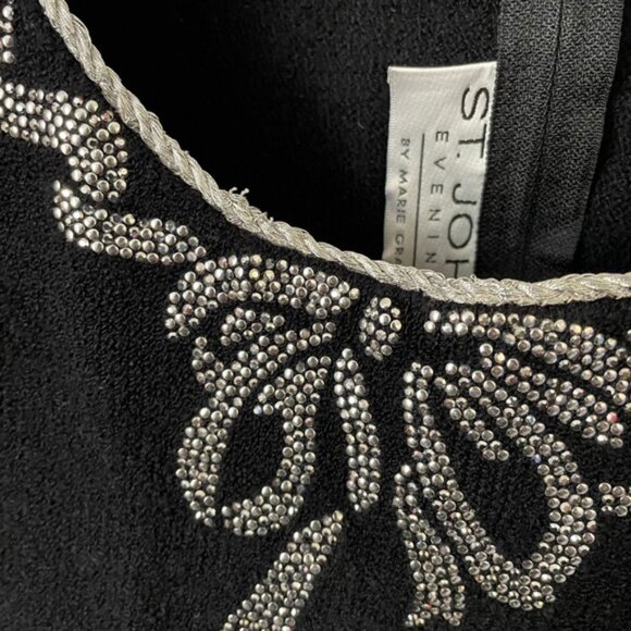 St. John Rhinestone Bow Mini Dress - Picture 4 of 7